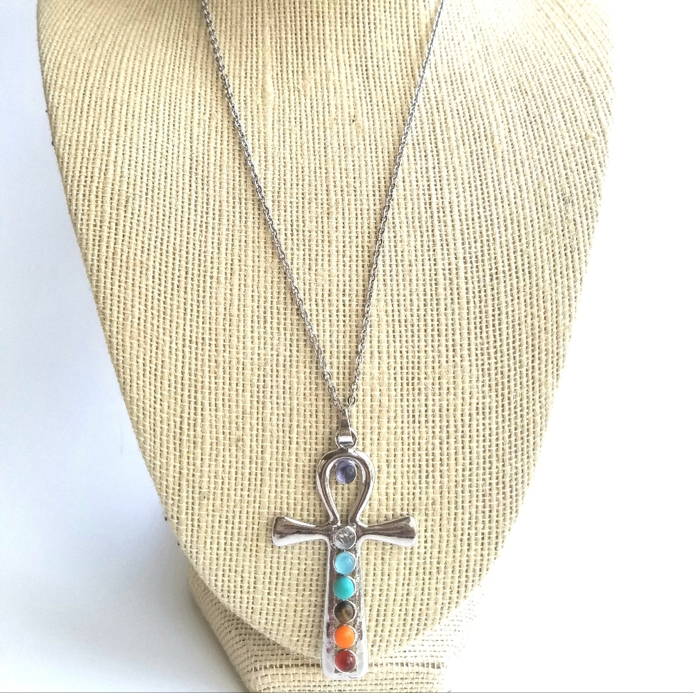 Chakra Ankh Necklace
